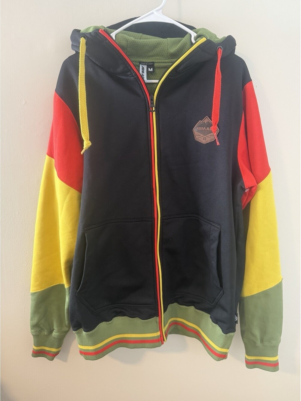 ARMADA Zipper Jacket Rasta Colored Size Men’s M